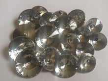 Load image into Gallery viewer, 5 Silver Shank Diamante 21mm 26mm 31mm Wide Quality Buttons Shine Dresses Tops Coats Babies Blazers Shirt Sewing Craft