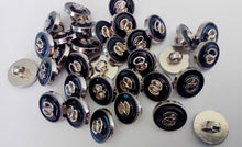Load image into Gallery viewer, 10 20 50 Silver 8 Black Shank Quality Buttons 13mm Wide Dresses Tops Coats Babies Blazers Shirt Sewing Craft