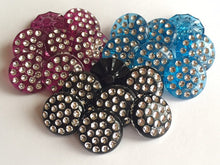 Load image into Gallery viewer, 10 20 Round Shank Deep 20mm Rhinestone Shine Quality Buttons One Hole Different Colours Dresses Tops Coats Babies Blazers Shirt Sewing Craft