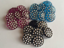 Load image into Gallery viewer, 10 20 Round Shank Deep 20mm Rhinestone Shine Quality Buttons One Hole Different Colours Dresses Tops Coats Babies Blazers Shirt Sewing Craft
