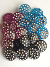 Load image into Gallery viewer, 10 20 Round Shank Deep 20mm Rhinestone Shine Quality Buttons One Hole Different Colours Dresses Tops Coats Babies Blazers Shirt Sewing Craft
