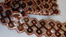 Load image into Gallery viewer, 1m Sequins Lace Trims 50mm Wide Scrapbooking Lace Cardmaking Wedding Home Decor Sewing Craft Projects