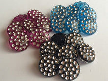 Load image into Gallery viewer, 10 20 Round Shank Deep 20mm Rhinestone Shine Quality Buttons One Hole Different Colours Dresses Tops Coats Babies Blazers Shirt Sewing Craft