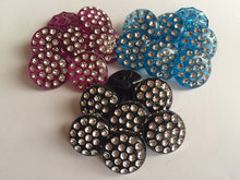 Load image into Gallery viewer, 10 20 Round Shank Deep 20mm Rhinestone Shine Quality Buttons One Hole Different Colours Dresses Tops Coats Babies Blazers Shirt Sewing Craft