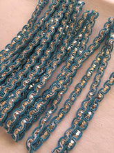 Load image into Gallery viewer, 4 yards+ SEQUIN SILVER Metallic Shine Quality 7mm Different Colours Trims Beautiful Trimmings