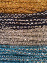 Load image into Gallery viewer, 4 yards+ SEQUIN SILVER Metallic Shine Quality 7mm Different Colours Trims Beautiful Trimmings