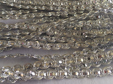 Load image into Gallery viewer, 4 yards+ SEQUIN SILVER Metallic Shine Quality 7mm Different Colours Trims Beautiful Trimmings