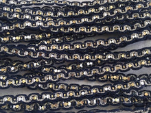 Load image into Gallery viewer, 4 yards+ SEQUIN SILVER Metallic Shine Quality 7mm Different Colours Trims Beautiful Trimmings