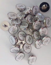 Load image into Gallery viewer, 10 20 50 Silver White Back Cs Shank Quality Buttons 13mm Wide Dresses Tops Coats Babies Blazers Shirt Sewing Craft