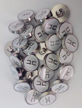 Load image into Gallery viewer, 10 20 50 Silver White Back Cs Shank Quality Buttons 13mm Wide Dresses Tops Coats Babies Blazers Shirt Sewing Craft