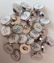 Load image into Gallery viewer, 10 20 50 Silver White Back Cs Shank Quality Buttons 13mm Wide Dresses Tops Coats Babies Blazers Shirt Sewing Craft