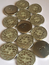 Load image into Gallery viewer, 10 Glitter Dots Silver Quality Buttons 26mm Wide Dresses Tops Coats Babies Blazers Shirt Sewing Craft
