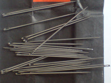 Load image into Gallery viewer, 25 50 100 200 SMALL Hand Sewing Needles Silver 41mm Long