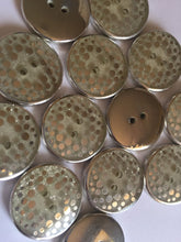 Load image into Gallery viewer, 10 Glitter Dots Silver Quality Buttons 26mm Wide Dresses Tops Coats Babies Blazers Shirt Sewing Craft