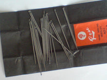 Load image into Gallery viewer, 25 50 100 200 SMALL Hand Sewing Needles Silver 41mm Long