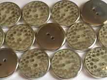 Load image into Gallery viewer, 10 Glitter Dots Silver Quality Buttons 26mm Wide Dresses Tops Coats Babies Blazers Shirt Sewing Craft