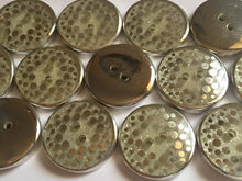 Load image into Gallery viewer, 10 Glitter Dots Silver Quality Buttons 26mm Wide Dresses Tops Coats Babies Blazers Shirt Sewing Craft