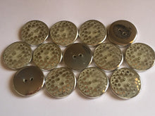 Load image into Gallery viewer, 10 Glitter Dots Silver Quality Buttons 26mm Wide Dresses Tops Coats Babies Blazers Shirt Sewing Craft