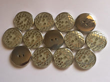 Load image into Gallery viewer, 10 Glitter Dots Silver Quality Buttons 26mm Wide Dresses Tops Coats Babies Blazers Shirt Sewing Craft