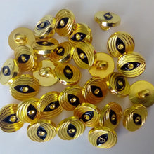 Load image into Gallery viewer, 10 20 Gold Or Silver Black Eye Shank Quality Buttons 13mm Wide Dresses Tops Coats Babies Blazers Shirt Sewing Craft
