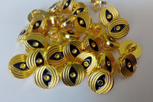 Load image into Gallery viewer, 10 20 Gold Or Silver Black Eye Shank Quality Buttons 13mm Wide Dresses Tops Coats Babies Blazers Shirt Sewing Craft