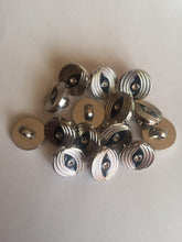 Load image into Gallery viewer, 10 20 Gold Or Silver Black Eye Shank Quality Buttons 13mm Wide Dresses Tops Coats Babies Blazers Shirt Sewing Craft