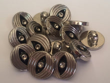 Load image into Gallery viewer, 10 20 Gold Or Silver Black Eye Shank Quality Buttons 13mm Wide Dresses Tops Coats Babies Blazers Shirt Sewing Craft