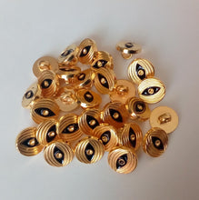 Load image into Gallery viewer, 10 20 Gold Or Silver Black Eye Shank Quality Buttons 13mm Wide Dresses Tops Coats Babies Blazers Shirt Sewing Craft