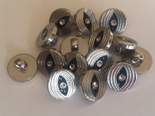 Load image into Gallery viewer, 10 20 Gold Or Silver Black Eye Shank Quality Buttons 13mm Wide Dresses Tops Coats Babies Blazers Shirt Sewing Craft