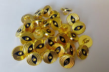 Load image into Gallery viewer, 10 20 Gold Or Silver Black Eye Shank Quality Buttons 13mm Wide Dresses Tops Coats Babies Blazers Shirt Sewing Craft