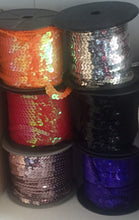 Load image into Gallery viewer, 3 Meters SEQUIN Strung String Trims 6mm Trimmings Round Sparkle Sequins Scrapbooking Cardmaking Wedding Home Decor Sewing Craft Project