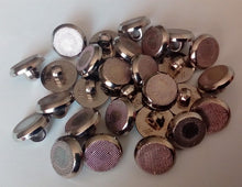 Load image into Gallery viewer, 10 20 50 Silver Speaker Shank Quality Buttons 13mm Wide Dresses Tops Coats Babies Blazers Shirt Sewing Craft