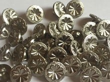 Load image into Gallery viewer, 20 40 FLOWER Silver Shank Quality Buttons 11mm Wide Dresses Tops Coats Babies Blazers Shirt Sewing Craft