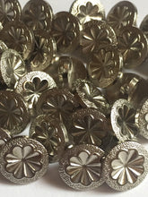 Load image into Gallery viewer, 20 40 FLOWER Silver Shank Quality Buttons 11mm Wide Dresses Tops Coats Babies Blazers Shirt Sewing Craft