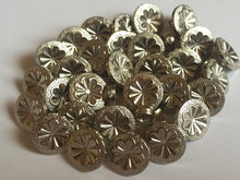 Load image into Gallery viewer, 20 40 FLOWER Silver Shank Quality Buttons 11mm Wide Dresses Tops Coats Babies Blazers Shirt Sewing Craft