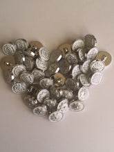 Load image into Gallery viewer, 10 20 WHITE SILVER Crown Star Gothic Cross Shank Quality Buttons 13mm Wide Dresses Tops Coats Babies Blazers Shirt Sewing Craft