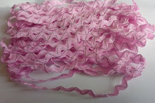 Load image into Gallery viewer, 1 yard BABY PINK SILVER Glitter Shine Quality Ric Rac Trim 6mm Wide Many Colours Zig Zag Braid Ricrac Trimming Rick Rack