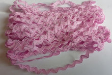 Load image into Gallery viewer, 1 yard BABY PINK SILVER Glitter Shine Quality Ric Rac Trim 6mm Wide Many Colours Zig Zag Braid Ricrac Trimming Rick Rack