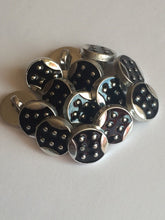 Load image into Gallery viewer, 10 20 BLACK SILVER GOLD 4 Lines 6 Dots Shank Quality Buttons 13mm Wide Dresses Tops Coats Babies Blazers Shirt Sewing Craft