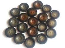 Load image into Gallery viewer, 10 GREY BROWN BLACK Beautiful Buttons for Sewing Craft Cards Coat Shirt Jacket 25mm