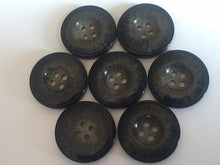 Load image into Gallery viewer, 10 GREY BROWN BLACK Beautiful Buttons for Sewing Craft Cards Coat Shirt Jacket 25mm