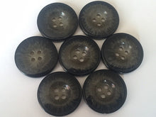Load image into Gallery viewer, 10 GREY BROWN BLACK Beautiful Buttons for Sewing Craft Cards Coat Shirt Jacket 25mm