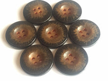 Load image into Gallery viewer, 10 GREY BROWN BLACK Beautiful Buttons for Sewing Craft Cards Coat Shirt Jacket 25mm