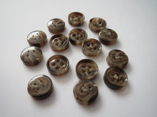 Load image into Gallery viewer, 10 20 50 BROWN THICK Side Buttons 18mm Wide Sewing Craft Cards Coat Shirt Jacket