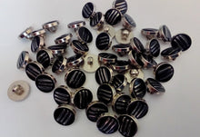 Load image into Gallery viewer, 10 20 50 Silver 3 Lines Black Shank Quality Buttons 13mm Wide Dresses Tops Coats Babies Blazers Shirt Sewing Craft