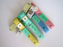 Load image into Gallery viewer, 3pcs 6pcs 12pcs Tape Measure 20mm Wide 60&quot; Long Small Big Dressmaker Craft Sewing Measuring Ruler Different Colours Multi-purpose use
