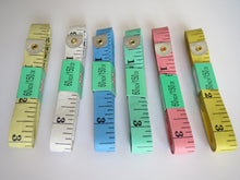 Load image into Gallery viewer, 3pcs 6pcs 12pcs Tape Measure 12mm 20mm Wide 60" Long Small Big Dressmaker Craft Sewing Measuring Ruler Different Colours Multi-purpose use