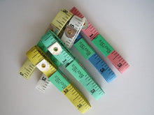 Load image into Gallery viewer, 3pcs 6pcs 12pcs Tape Measure 12mm Wide 60" Long Small Big Dressmaker Craft Sewing Measuring Ruler Different Colours Multi-purpose use