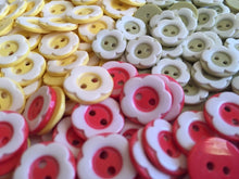 Load image into Gallery viewer, 10 20 Flower Buttons 13mm 16mm Wide Dresses Tops Coats Babies Blazers Shirt Sewing Craft Different Colours