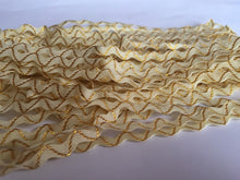 Load image into Gallery viewer, 1 yard CREAM Glitter Shine Quality Ric Rac Trim 6mm Wide Many Colours Zig Zag Braid Ricrac Trimming Rick Rack